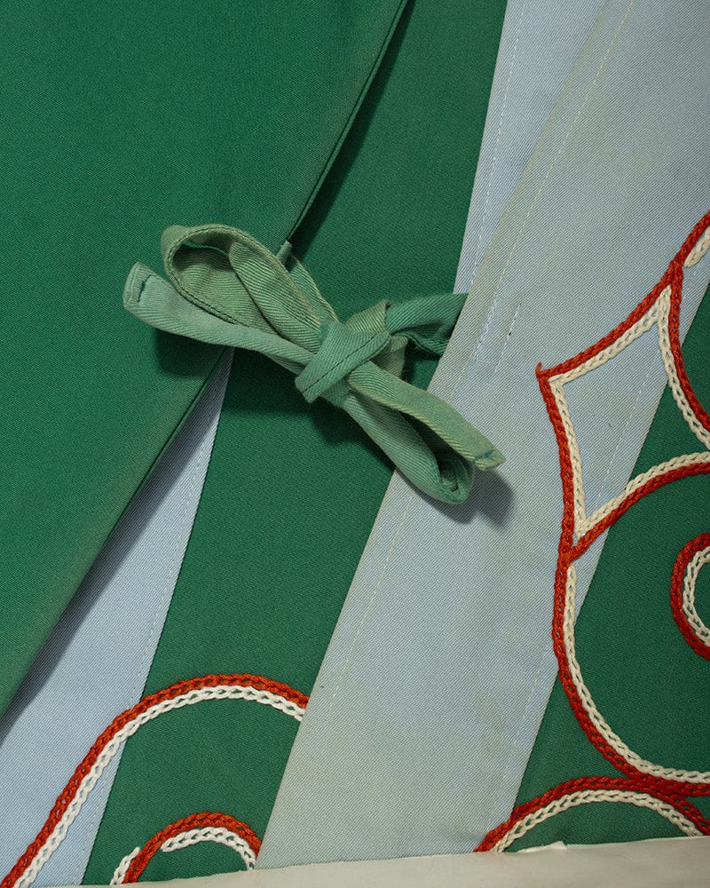 Vintage Ainu Robe, Long, Green - Image 5