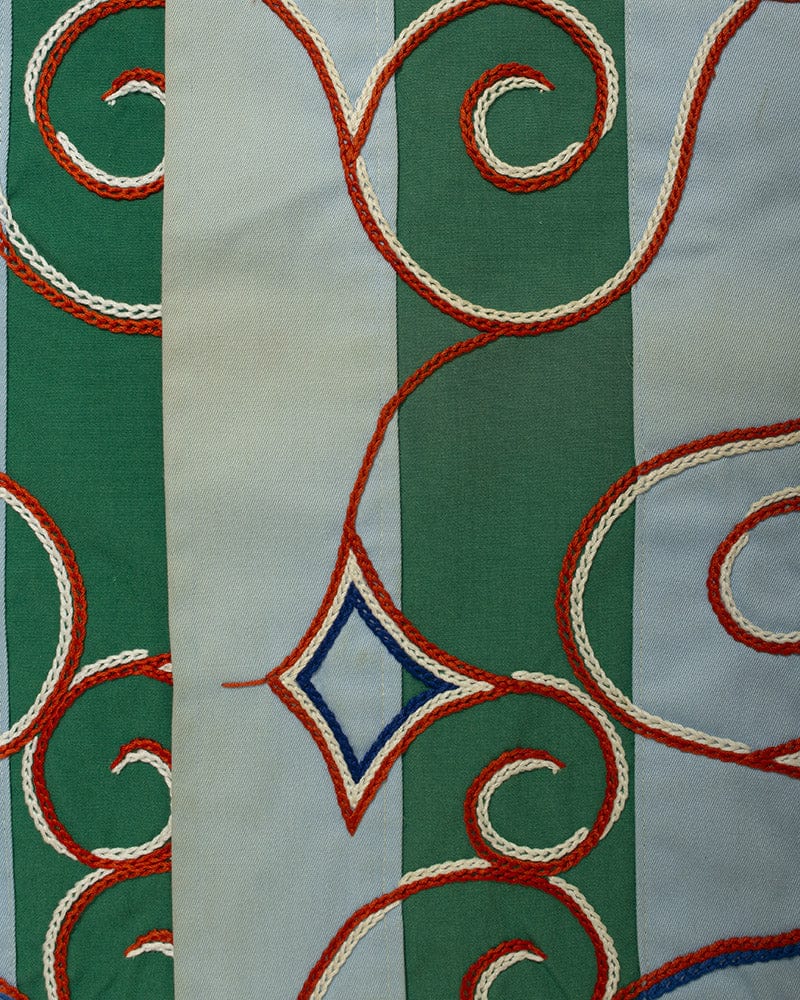 Vintage Ainu Robe, Long, Green - Image 6