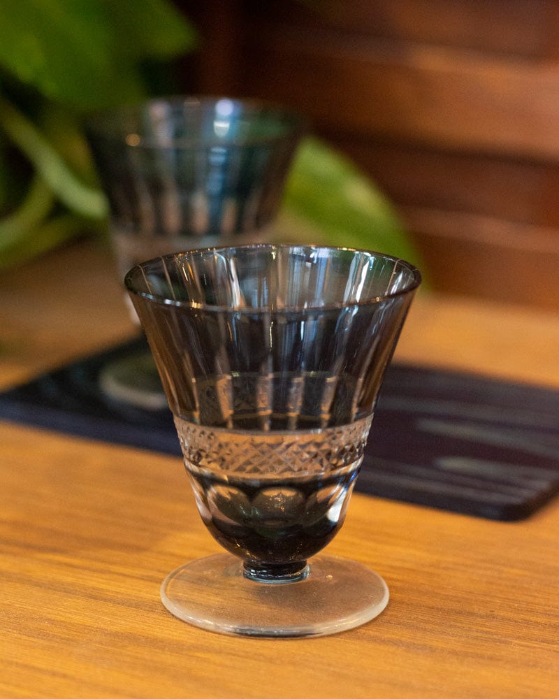 Aola, Kiriko High Glass Indigo-Dyed Sugi Plate Set - Image 3