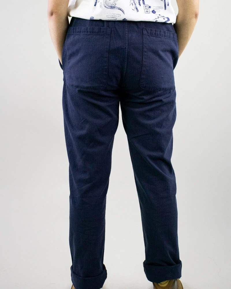 Kiriko Original Pants, Raku, Navy Nami - Image 3