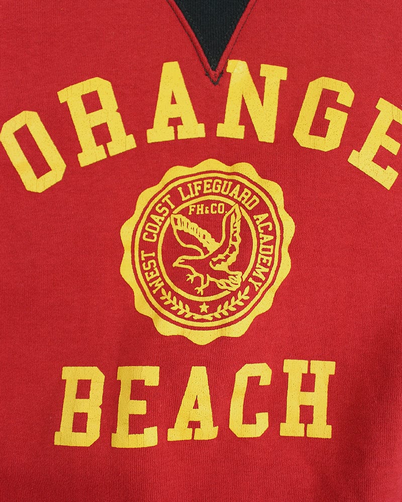 Japanese Repro Crewneck, Flathead Brand, Orange Beach, Grey and Red - L - Image 4