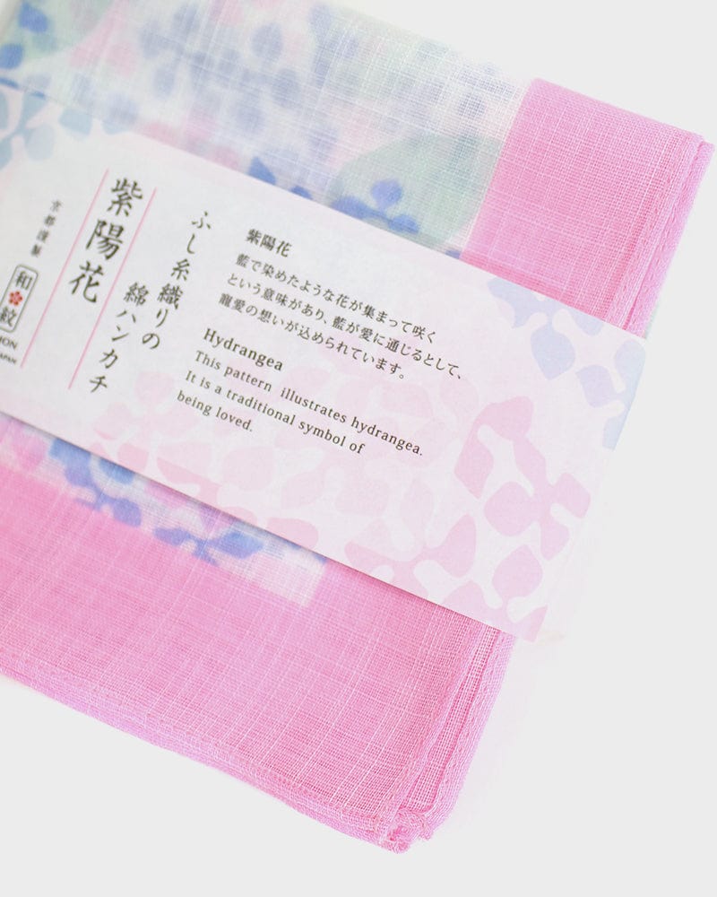Japanese Handkerchief, Classic, Fushiito, Hydrangea - Image 5