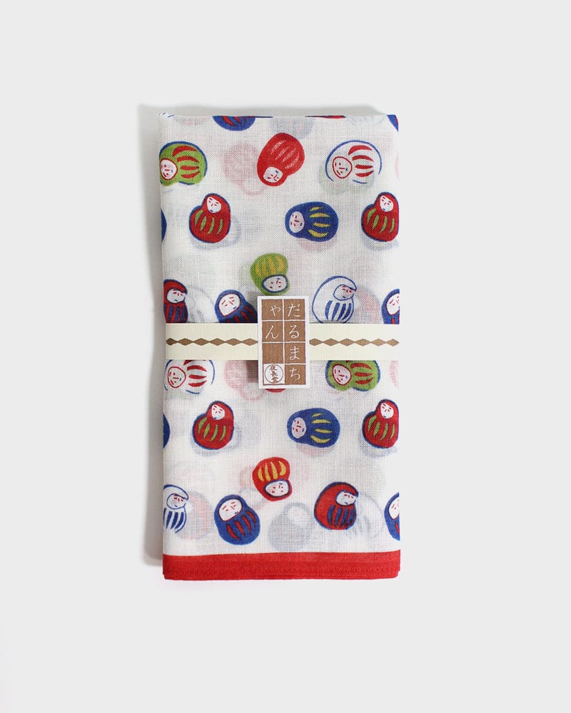 Japanese Handkerchief, Classic, Yonagado, Multicolored Daruma - Image 3