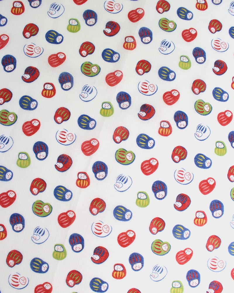 Japanese Handkerchief, Classic, Yonagado, Multicolored Daruma - Image 4