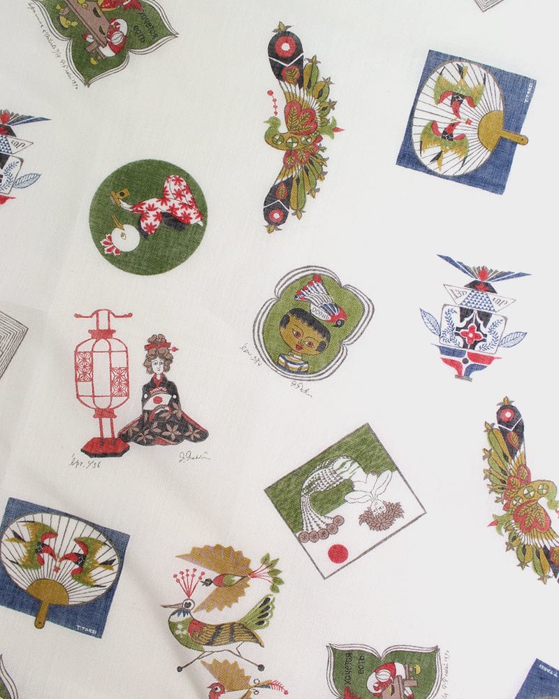 Japanese Handkerchief, Classic, Takeo Takei Woodblock Print Collection - Image 4