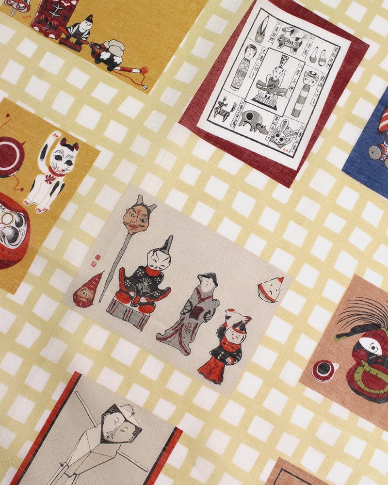 Japanese Handkerchief, Classic, Takeo Takei Woodblock Prints, Toys - Image 3