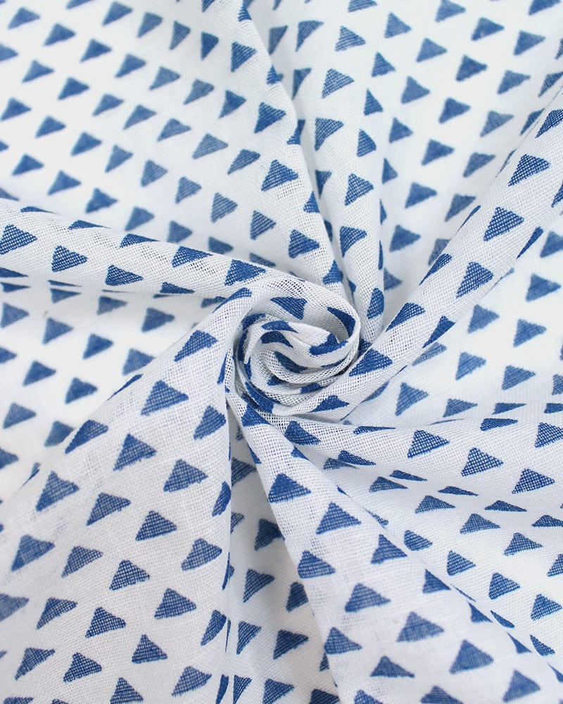 Japanese Handkerchief, Classic, Kyoto Blue, White with Blue Uroko - Image 4