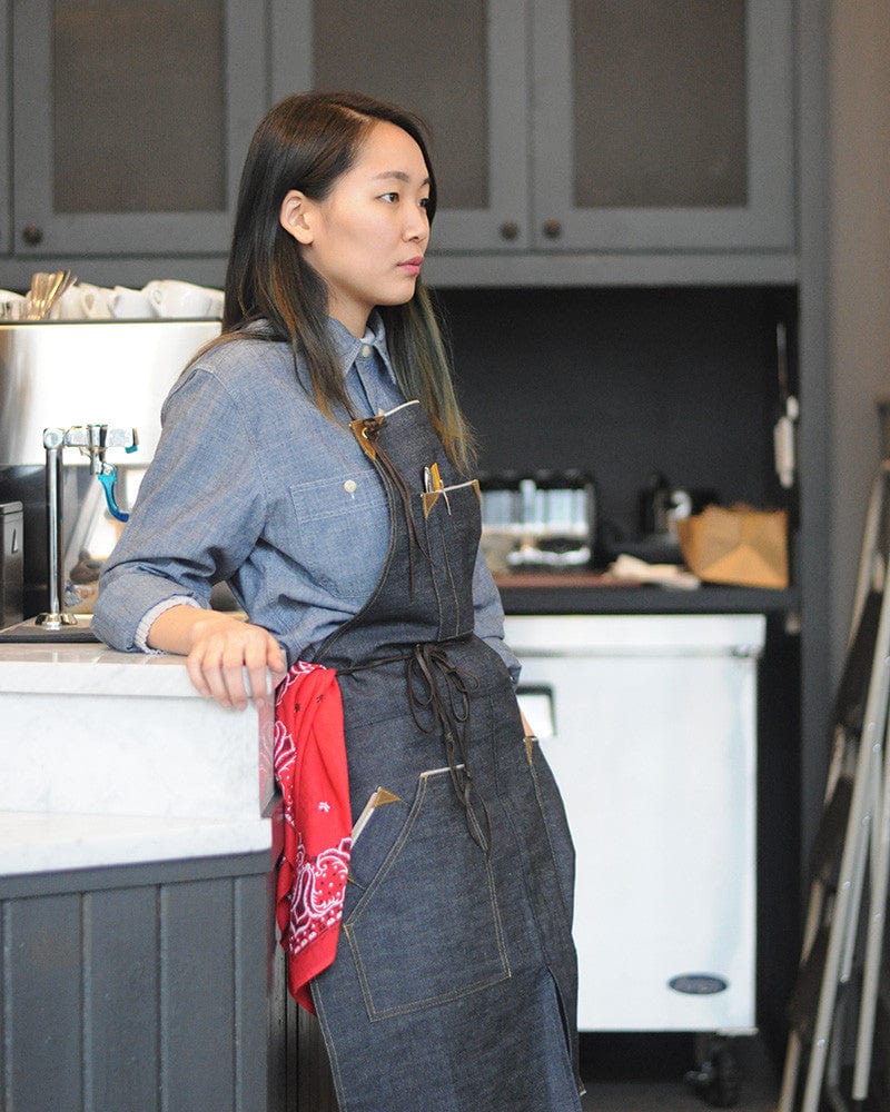Kokoro Original Work Apron, Full, Japanese Selvedge Denim, Indigo - Image 10