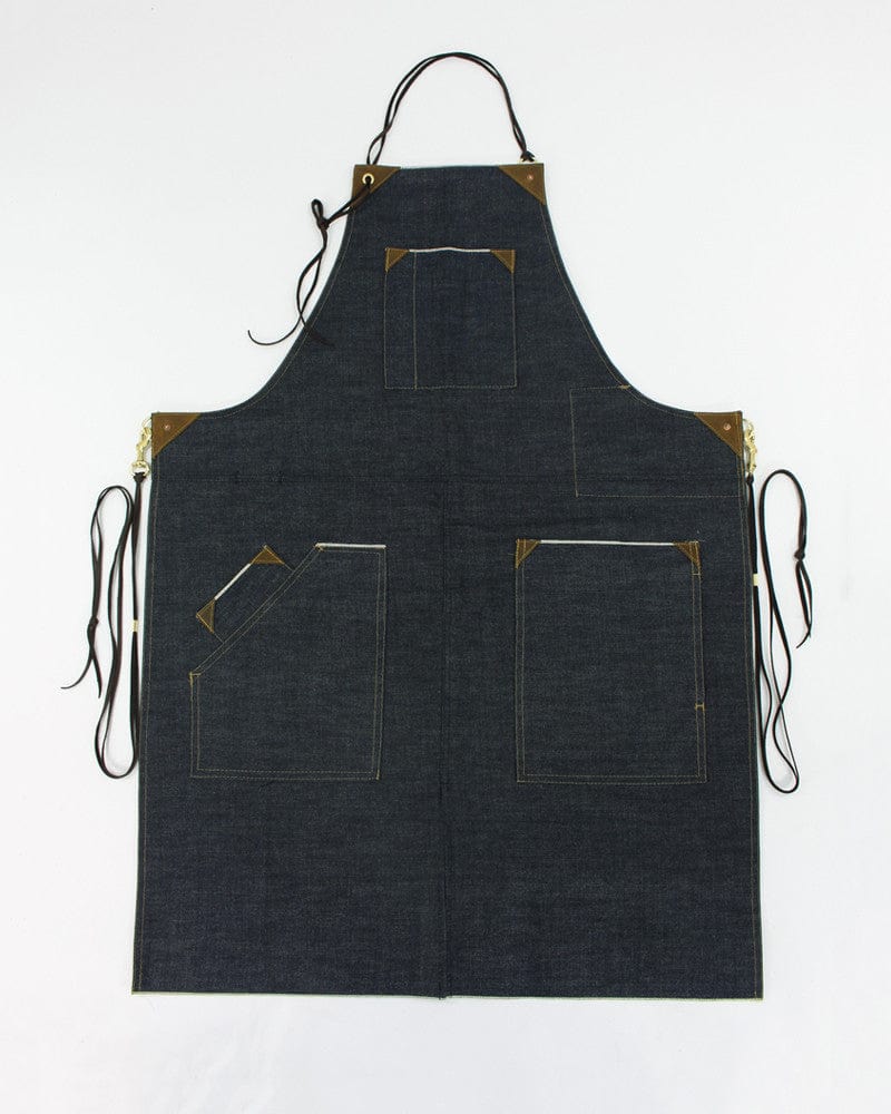 Kokoro Original Work Apron, Full, Japanese Selvedge Denim, Indigo - Image 15