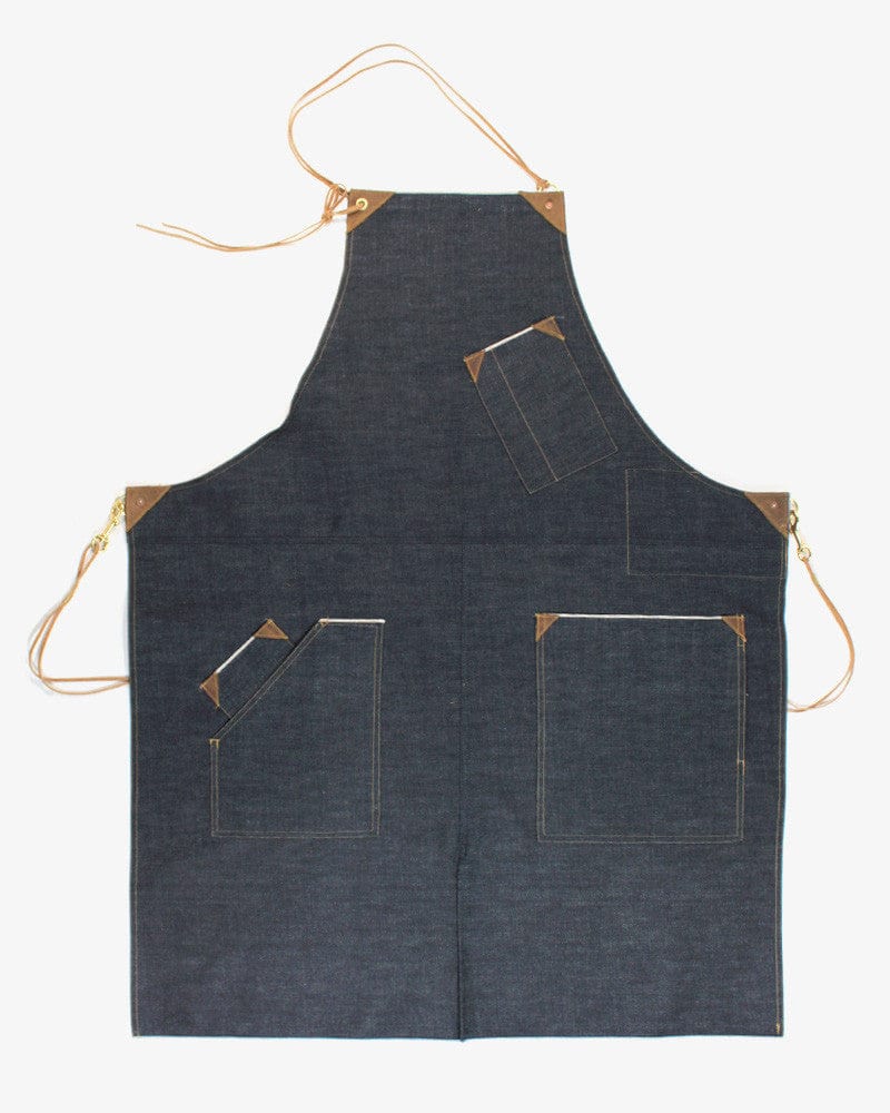 Kokoro Original Work Apron, Full, Japanese Selvedge Denim, Indigo - Image 4