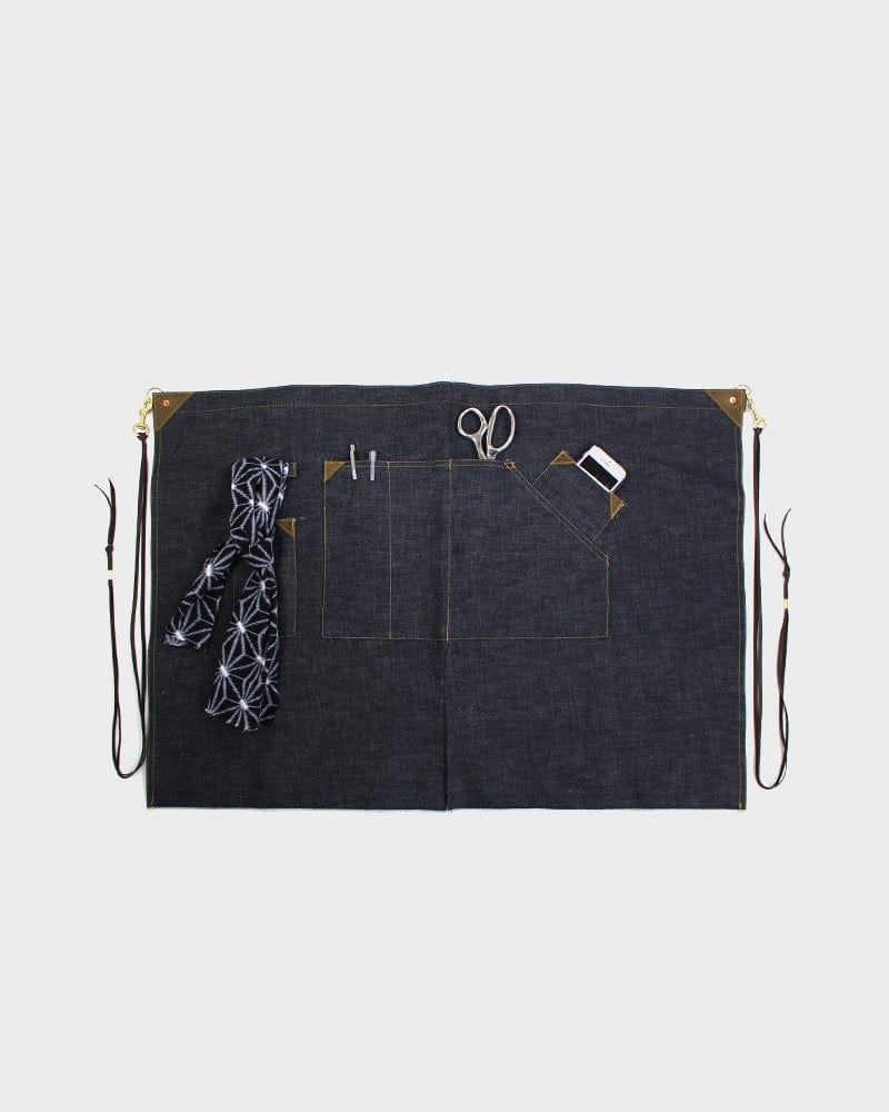 Kokoro Original Work Apron, Waist, Japanese Selvedge Denim, Indigo - Image 4