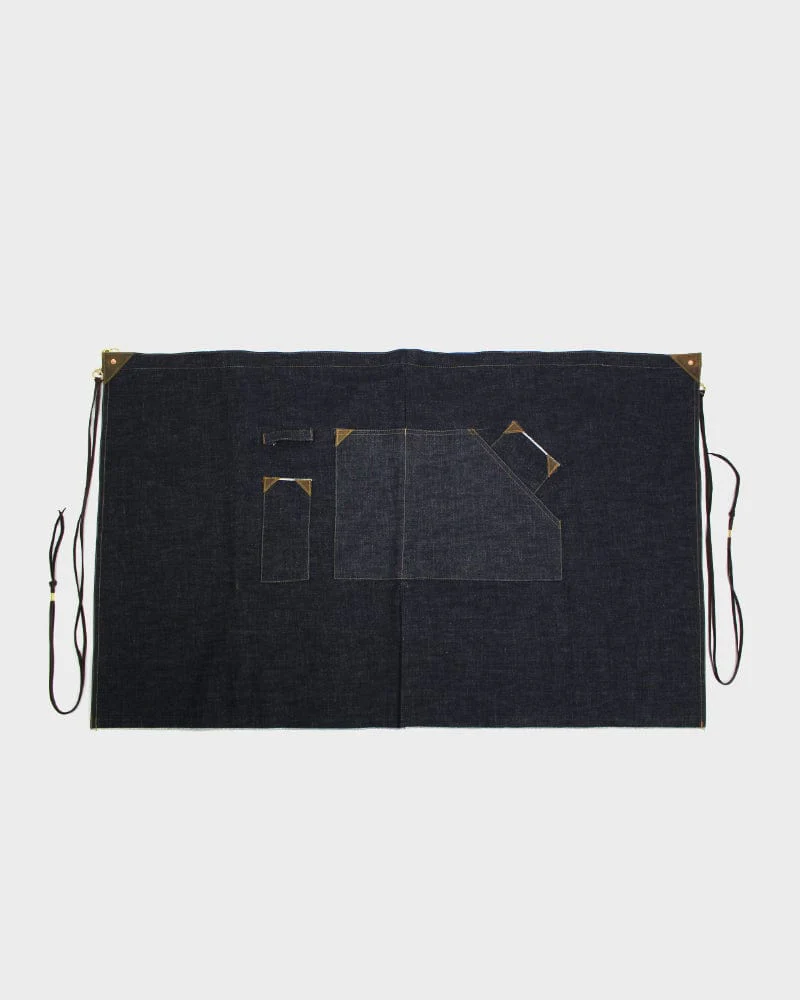 Kokoro Original Work Apron, Waist, Japanese Selvedge Denim, Indigo - Image 9