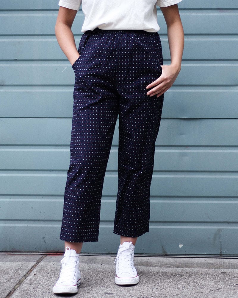 ToK Pants, Kasuri Indigo with Red and White Dash - Image 3