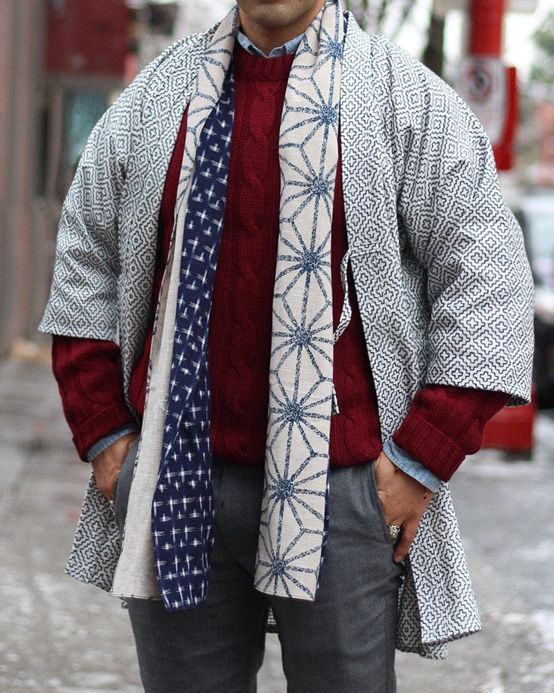 Modern Hitomezashi Dougi Jacket, White - Image 5