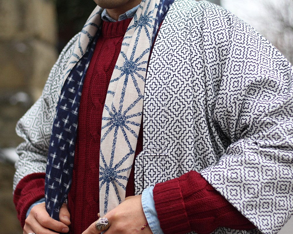 Modern Hitomezashi Dougi Jacket, White - Image 6