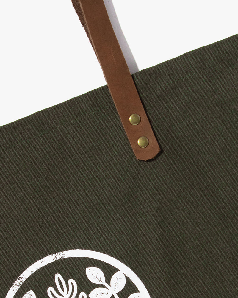Kiriko Original Tote, Large, Canvas, Olive Logo - Image 3