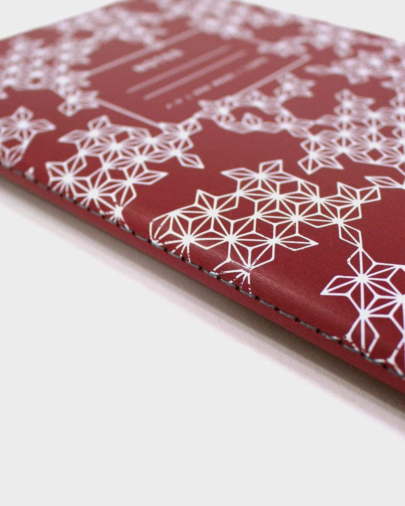 Kiriko Original Lined Notebook, Red Asanoha - Image 3