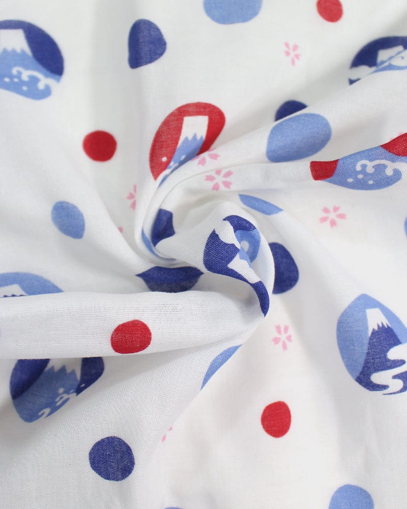 Tenugui, Double Gauze, Fukukoi, Mt. Fuji Circles - Image 4