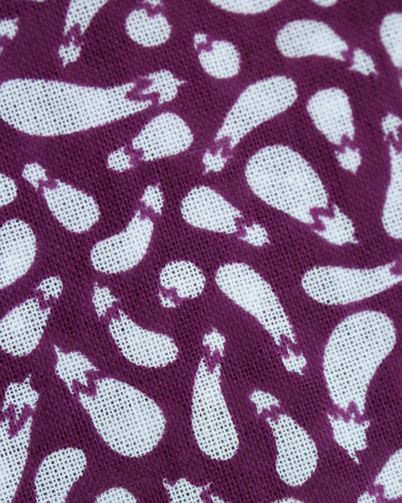 Tenugui, Classic, Komon, Nasubi (Eggplant) - Image 3