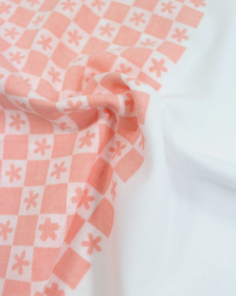 Tenugui, Classic, Komon, Sakura Within Checkers - Image 4