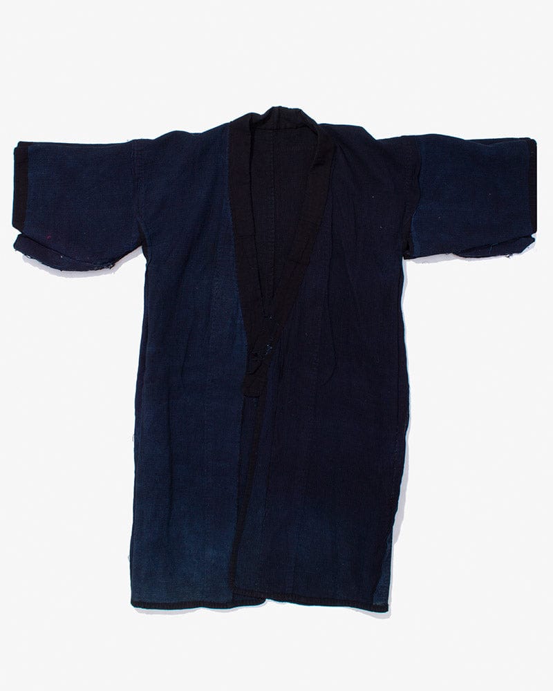 Vintage Noragi Jacket, Reversible Boro, Fully Sashiko Stitched Dark Indigo and Black - Image 11