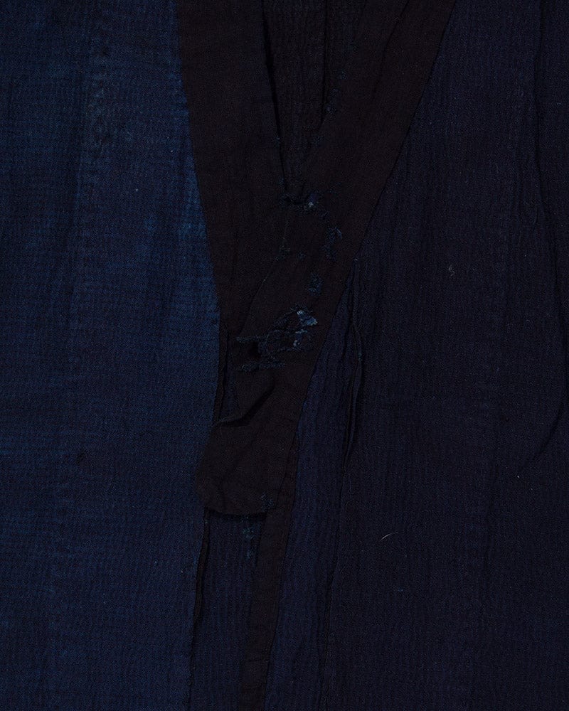 Vintage Noragi Jacket, Reversible Boro, Fully Sashiko Stitched Dark Indigo and Black - Image 12