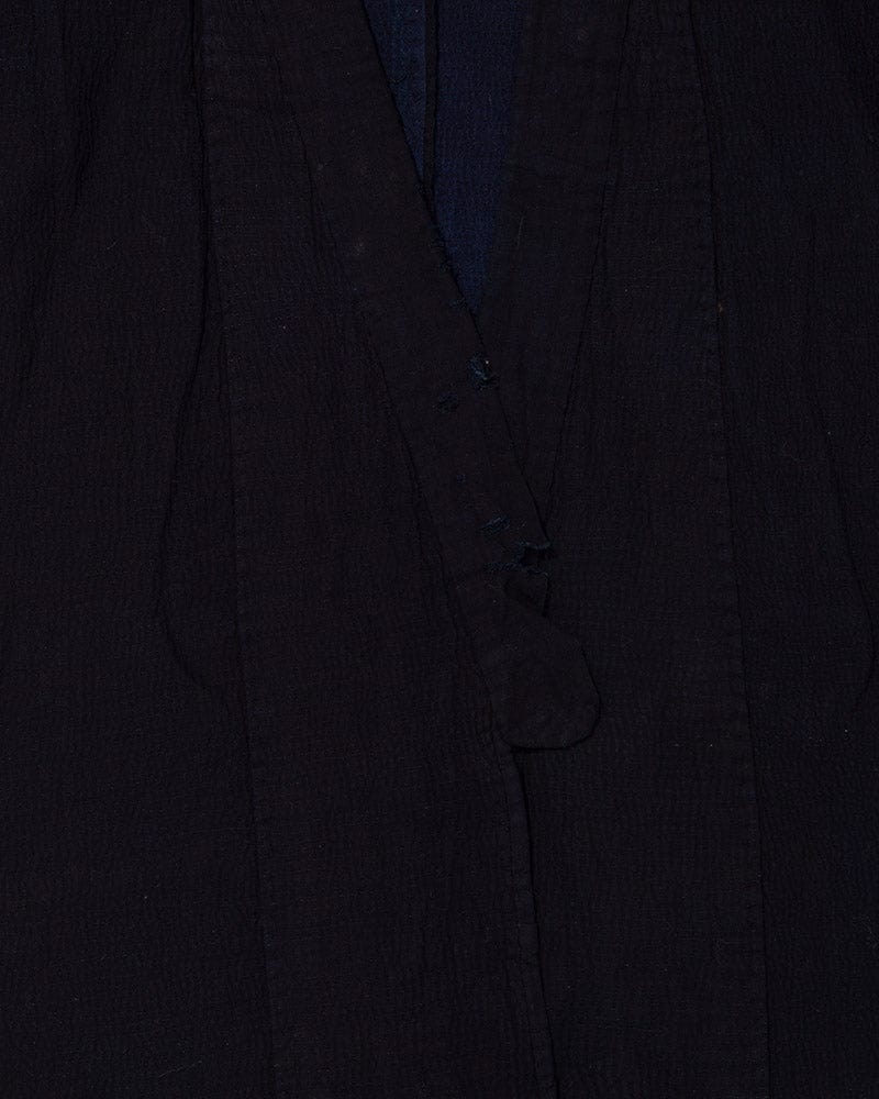 Vintage Noragi Jacket, Reversible Boro, Fully Sashiko Stitched Dark Indigo and Black - Image 8