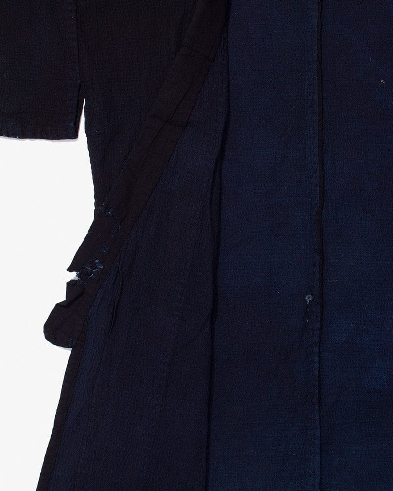 Vintage Noragi Jacket, Reversible Boro, Fully Sashiko Stitched Dark Indigo and Black - Image 9