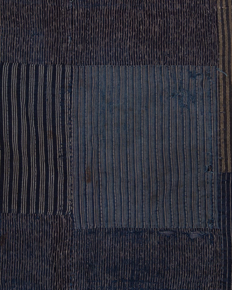 Vintage Noragi Jacket, Reversible Boro, Fully Sashiko Stiched, Patched Shima - Image 10