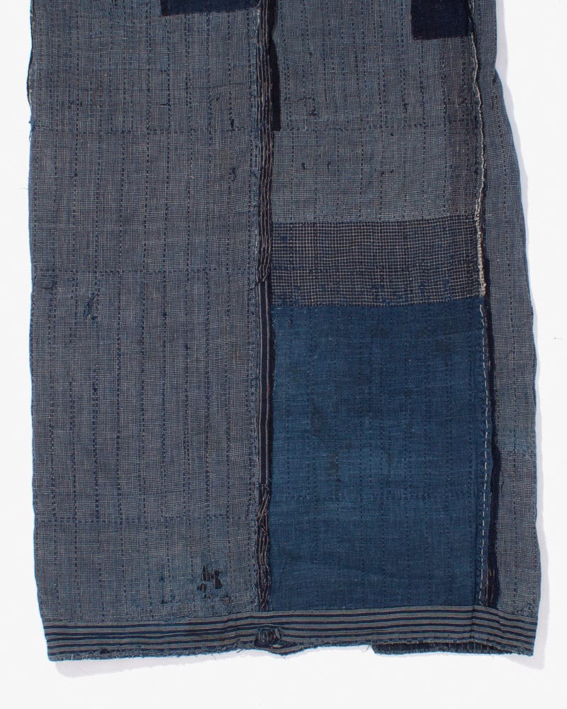 Vintage Noragi Jacket, Reversible Boro, Fully Sashiko Stiched, Patched Shima - Image 15