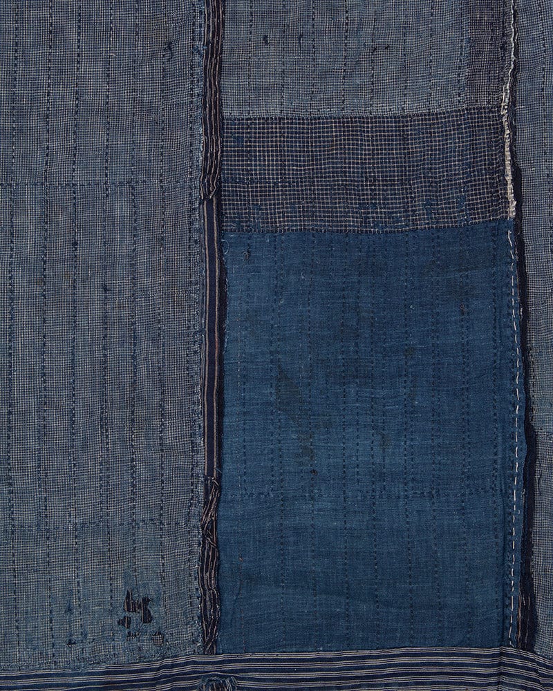 Vintage Noragi Jacket, Reversible Boro, Fully Sashiko Stiched, Patched Shima - Image 16
